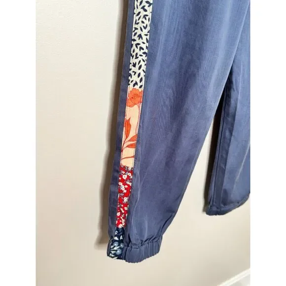 Knox Rose Blue Lyocell Jogger Small Boho Side Stripe Drawstring Casual Lounge - Picture 8 of 8